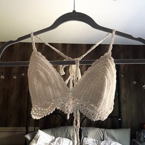 Shein Crotchet Scallop Triangle Bikini Top